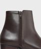 Firenze Atelier 4.7Cm Castarsole Minimal Zipper Ankle Boots 3335 [Brown Fg]