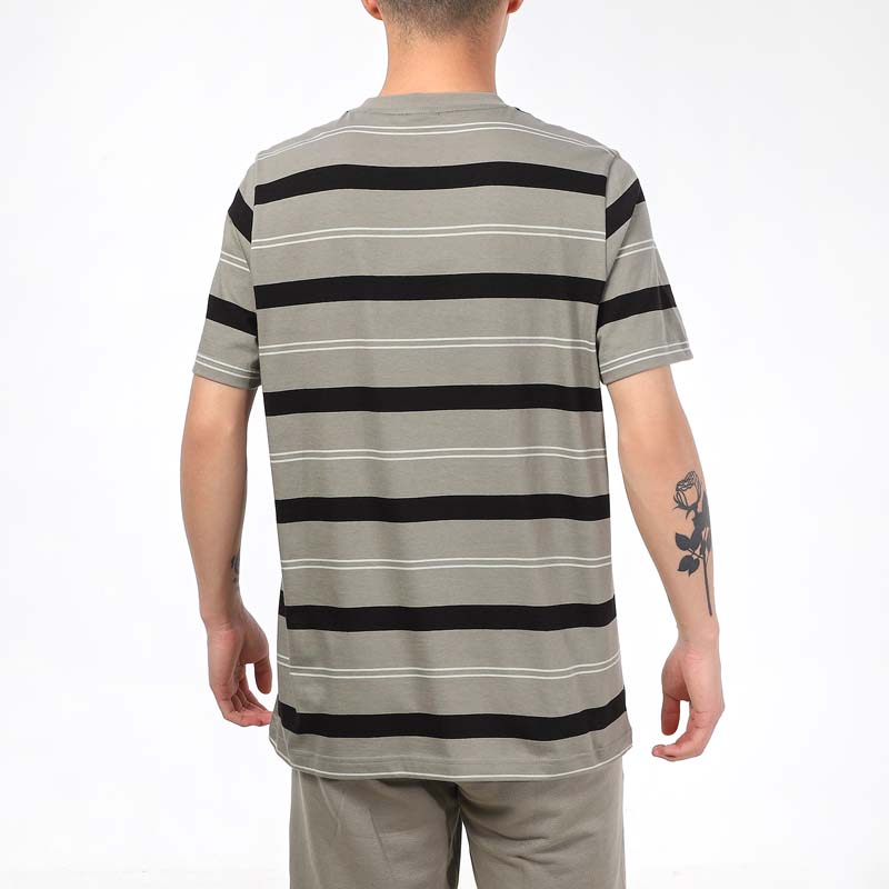 Puma Modern Striped Sports Crew Neck T-Shirt Men Tops Military-Green 845576-73