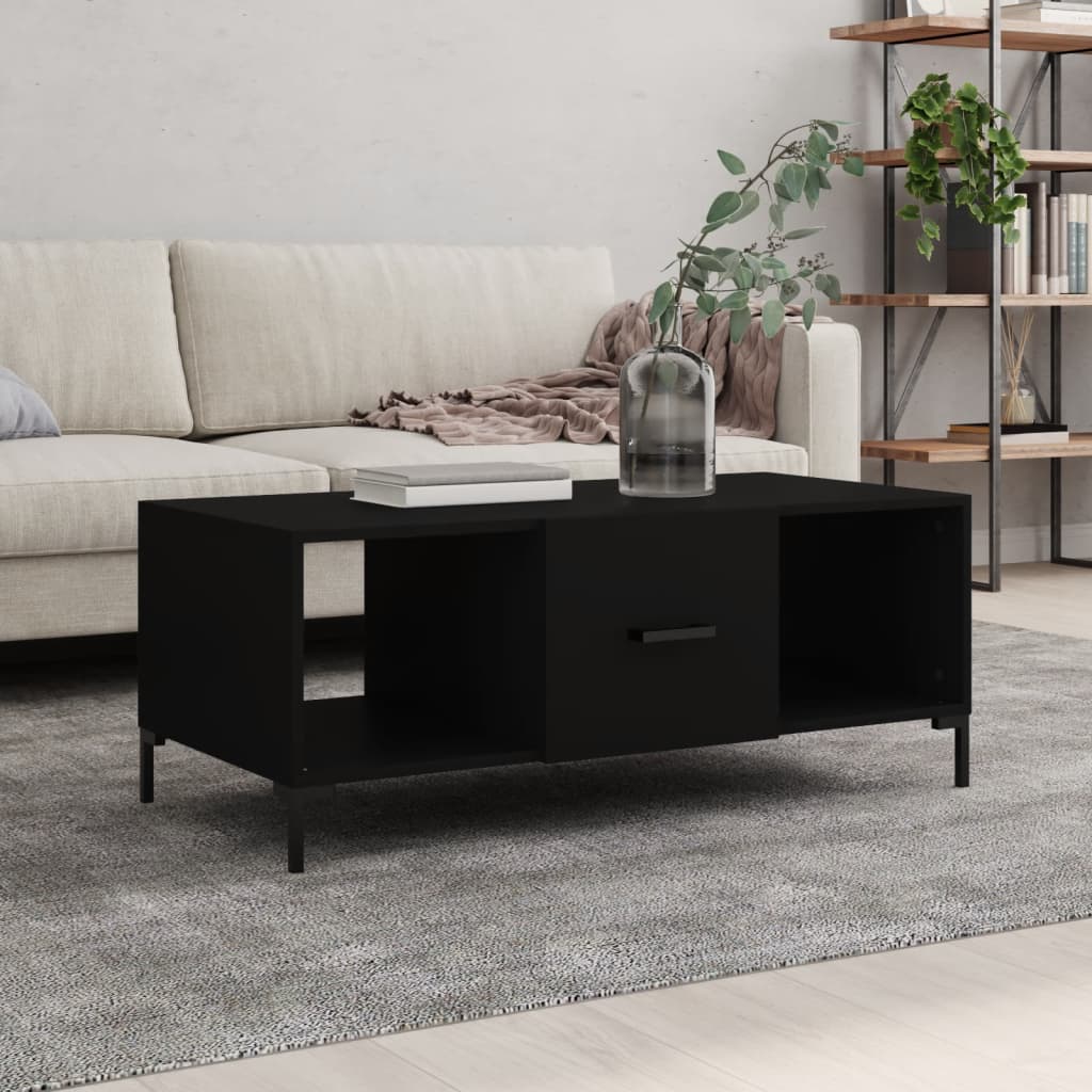  Coffee Table, Black, 102x50x40 Cm, Wood-based Material