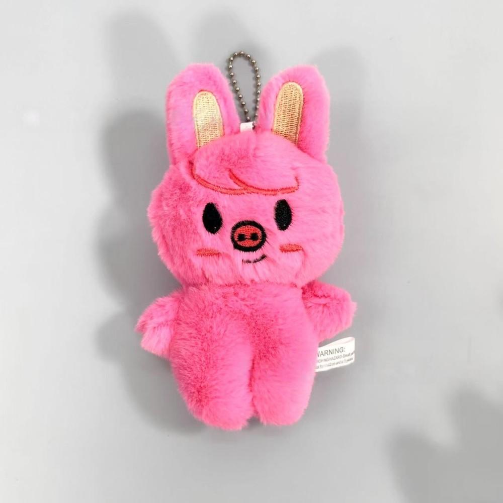 KPOP 12cm Plush Keychain Magnetic Doll Stray Animal Rabbit Wolf Bear Plushs Toy Leeknow Creative Gift for Kids Fans Stray Kids