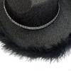 Cowboy Hat Bling Costume Accessories Wide Brim Glitter for Holidays Party Cosplay
