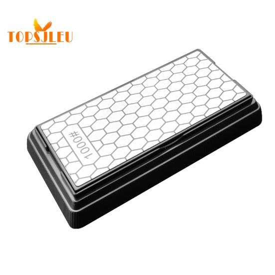 

Кухонный точильный камень, двусторонний грубый тонкий, быстрая заточка, нескользящая основа, сверхпрочный, износостойкий, отличная твердость, хонинговальный инструмент для точилки серебряный/чёрный