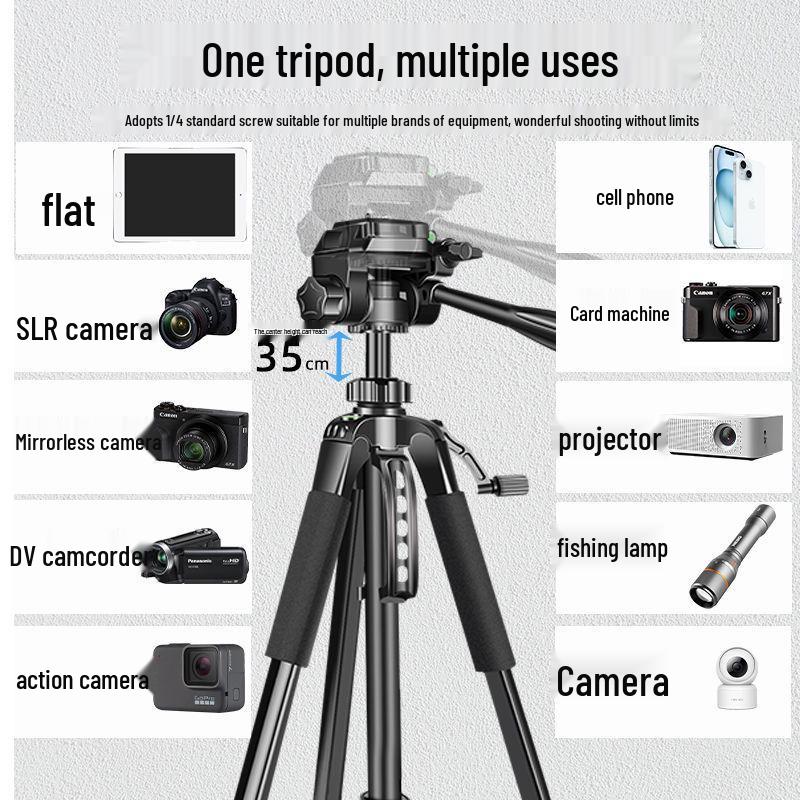 Adjustable Dual Phone Tablet Stand Tripod for Professional Outdoor Use