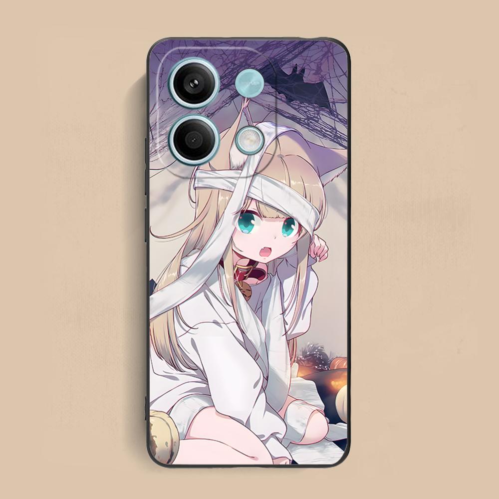 Anime Kinako Hara Mobile Phone Case for Xiaomi Redmi 15 14 13 12 A5 3 2 1 C Plus 4G 5G Colorful Printing Cover Smartphone Luxury