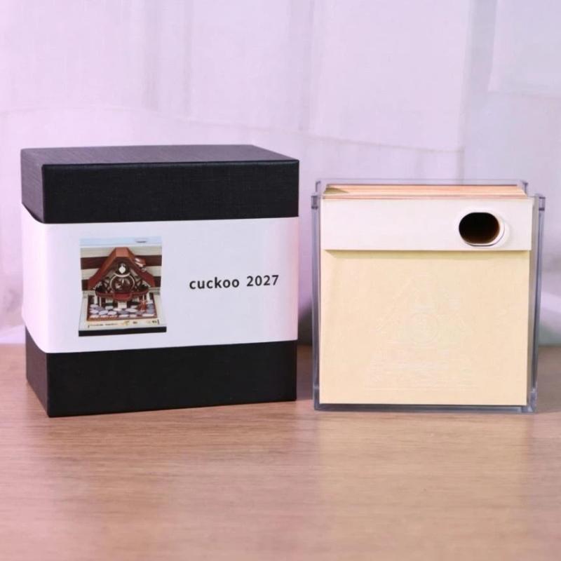 Elegant 2027 LED Desk Calendar 3D Tear-away Pages Adds Modern Touch to Office A