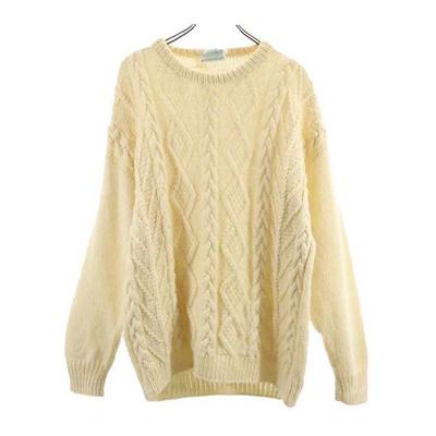 McGUINNESS anii '80 Pescar Vintage Pulover lung cu mânecă lungă din lână tricotat Bărbați Folosit