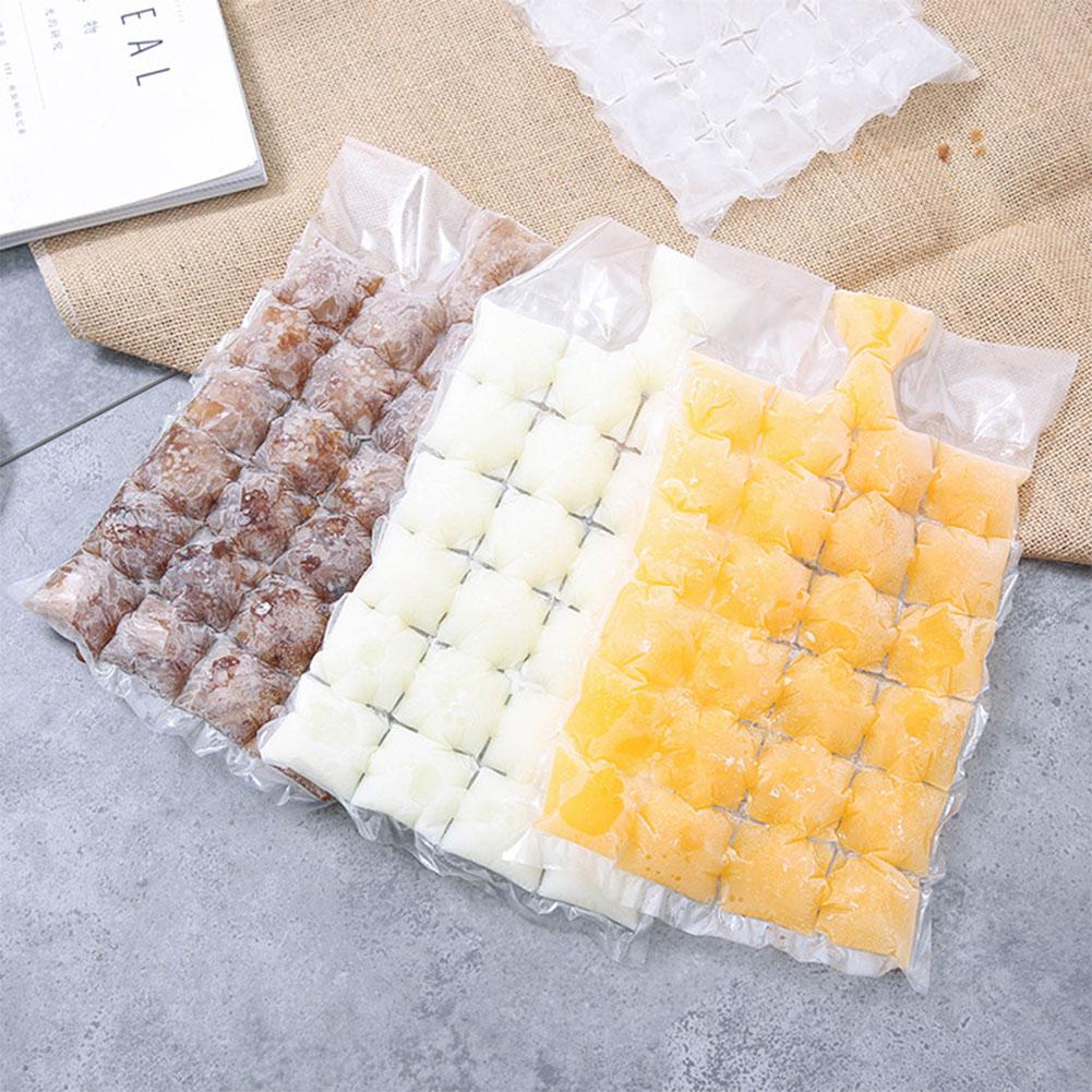 5 Bags 10Pcs Bag Self-Sealing Disposable Ice Making Bags Ice Cubes Tray Mold Summer Kitchen Use