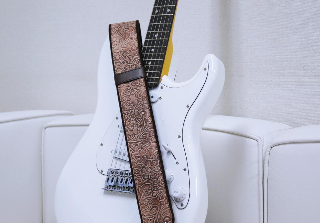 RightOn STRAPS Guitar Strap, 6cm Wide, 95-150cm Long, SANDOKAN, Beige