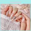 Handmade Long Wearable Nail Art Stickers With Advanced Flashing Diamonds