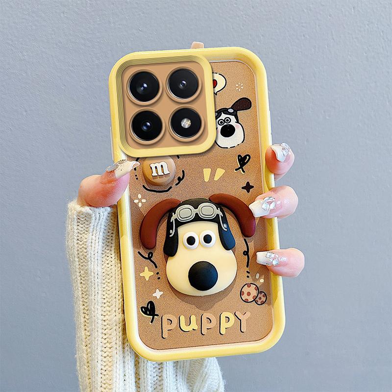KEYSION Nárazuvzdorné pouzdro pro Xiaomi POCO F6 Pro se šňůrkou Měkký silikonový roztomilý 3D kreslený panáček Kryt na telefon pro POCO X6 Pro 5G