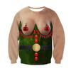 Autumn and winter new Christmas loose personality round neck digital printing sweater men's and women's sweaters