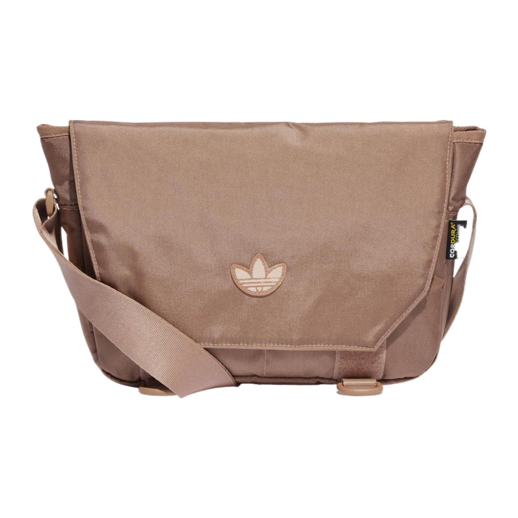 

New Adidas Originals Recycled Nylon Messenger Bag Shoulder Bag Crossbody Bag Unisex Earth Brown IB9345 30.2*8.9*20.6CM