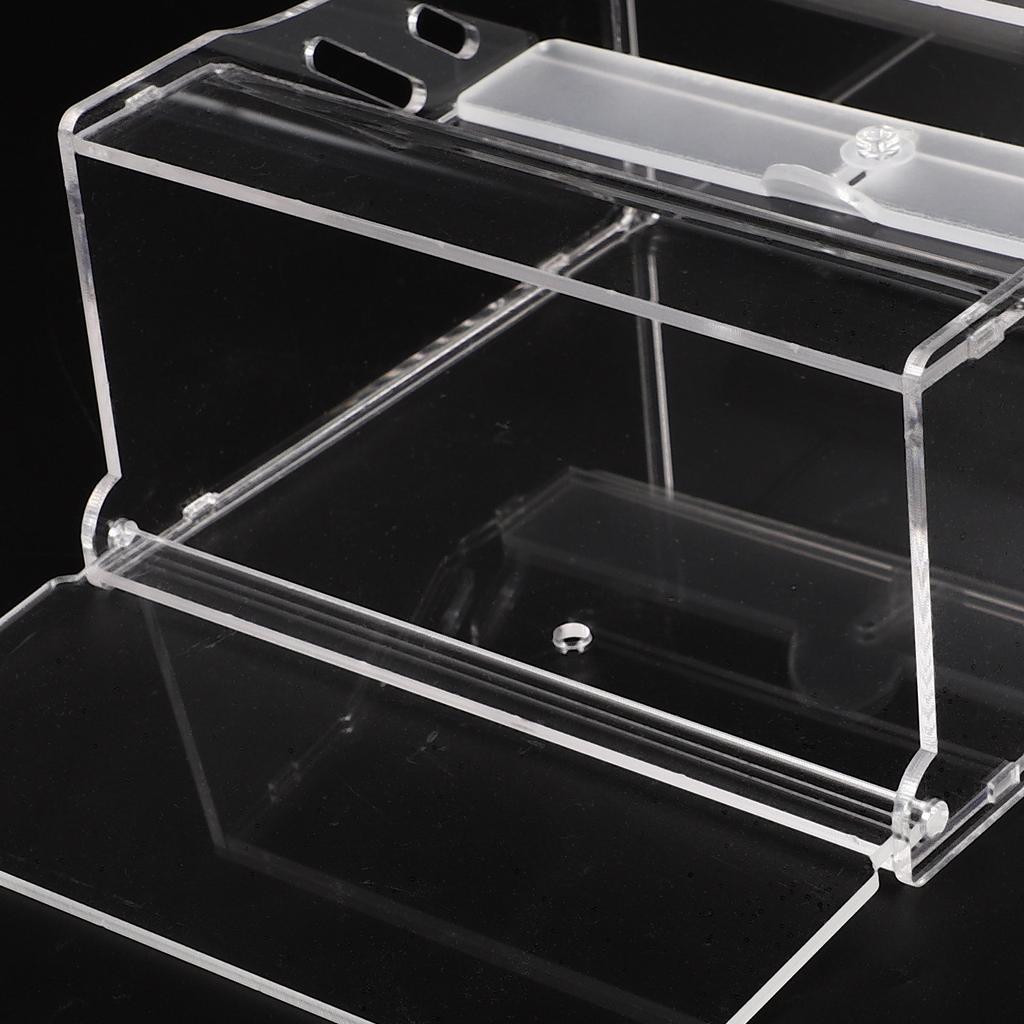 Rutin Chicken Automatic Feeder Clear Acrylic Food Holder Long-Lasting Bite-Resistant Chicken Feeding Box for Pet Cage Farmhouse