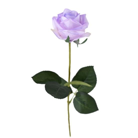 

Штучна Реалістична Квітка Троянди Справжня на Дотик Шовкова Гілка Букет Троянд Довга Стебло Штучна Квітка з Листям для Дому Весілля Вечірки Столу світло-фіолетового кольору