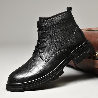 Man Winter Business Boots Men Fur Warm Genuine Leather Casual Shoes Design Men'S Handmade Dress Oxfords Top Quality Mens Boots