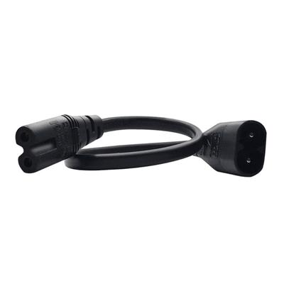 30cm IEC 320 2-Pin C7 Male To C8 Female Figure 8 Power Adapter Cord Extension Cable for Desk Lamps Speaker Printer