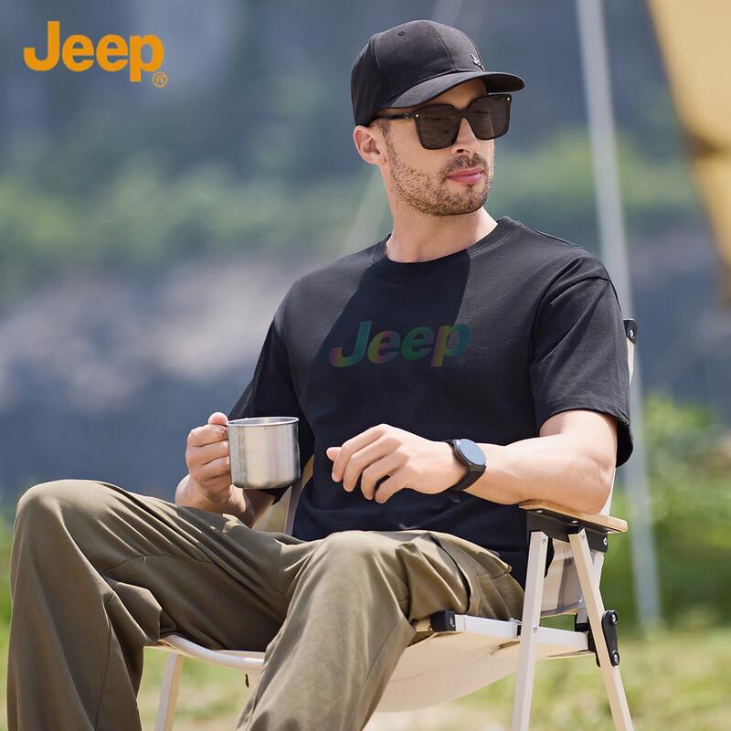 

JEEP Men s Summer Cotton Short Sleeve T-Shirt L
