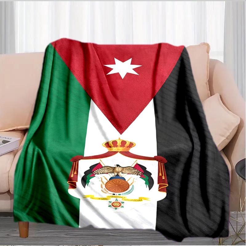 Jordanian football Design Blanket Suitable for Sofas, Beds, Offices, And Camping - Perfect Gift for Halloween Christmas