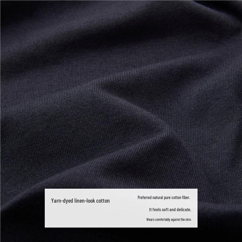 Giordano Men's Autumn/Winter Pure Cotton Henley Long Sleeve T-Shirt