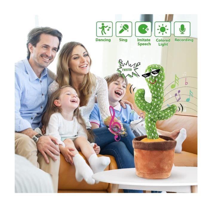Cactus en Peluche Dansant - KAWAII - Cadeau pour Enfants - Vert et marron