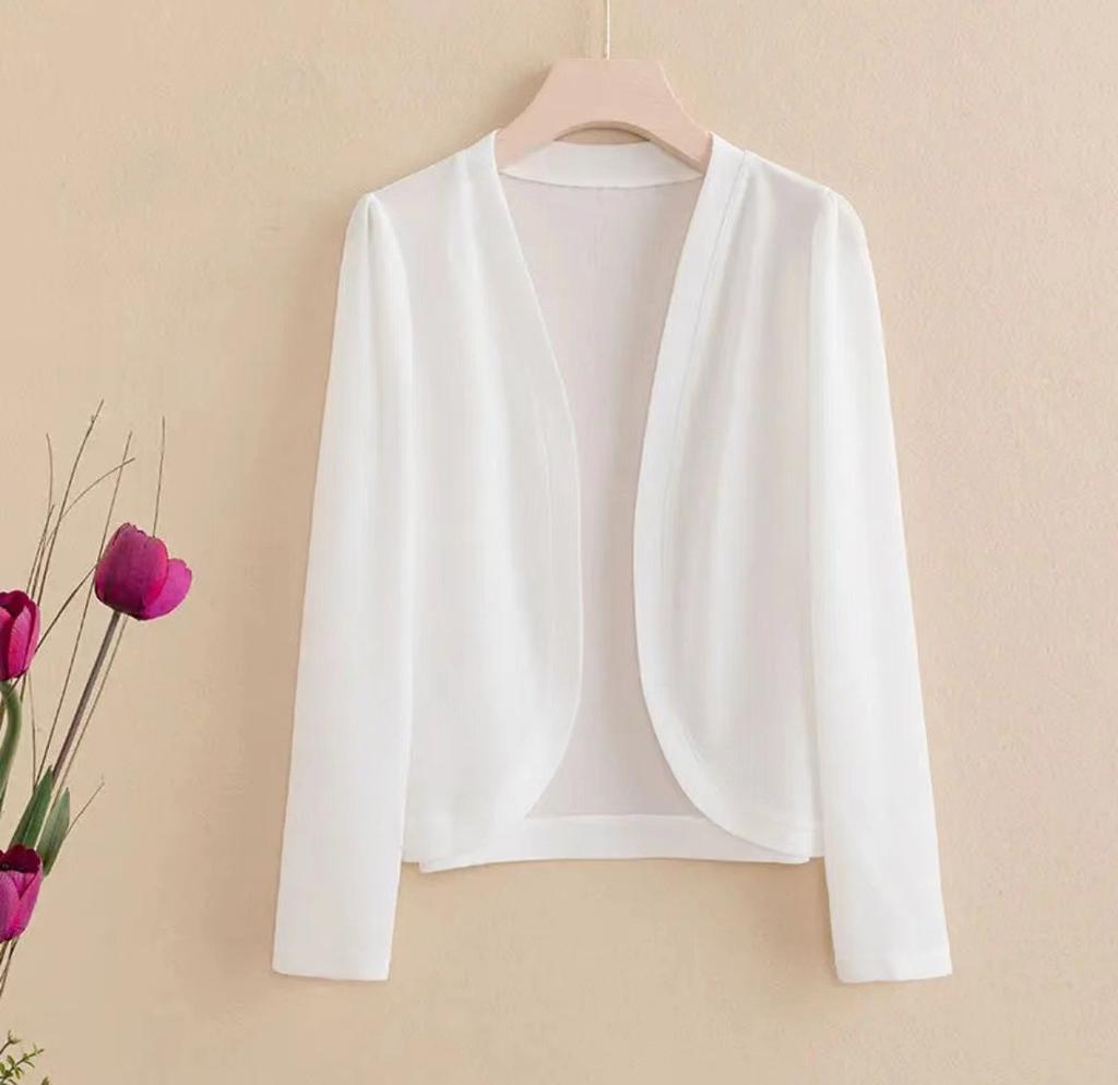 Women's Casual Solid Color Cardigan Top Solid Color Jacket