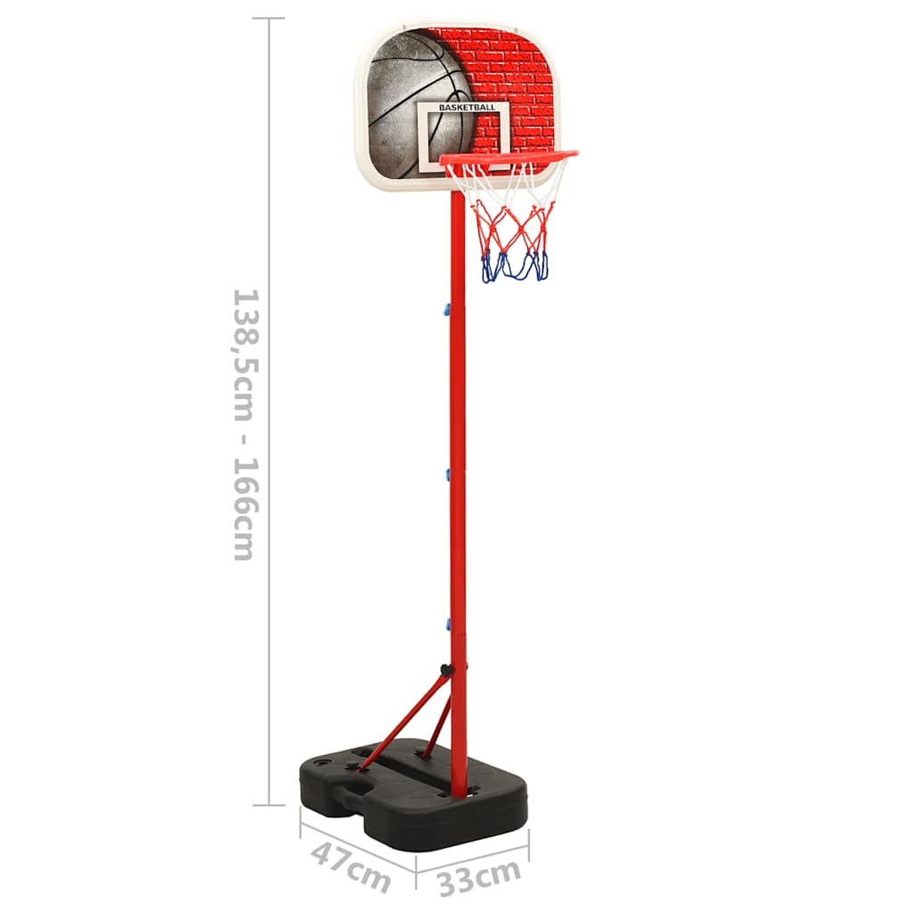 Portable Adjustable Basketball Set 138.5 166 cm