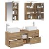 Bathroom Furniture Set 5 pcs Artisan Oak Engineered Wood and Glass
