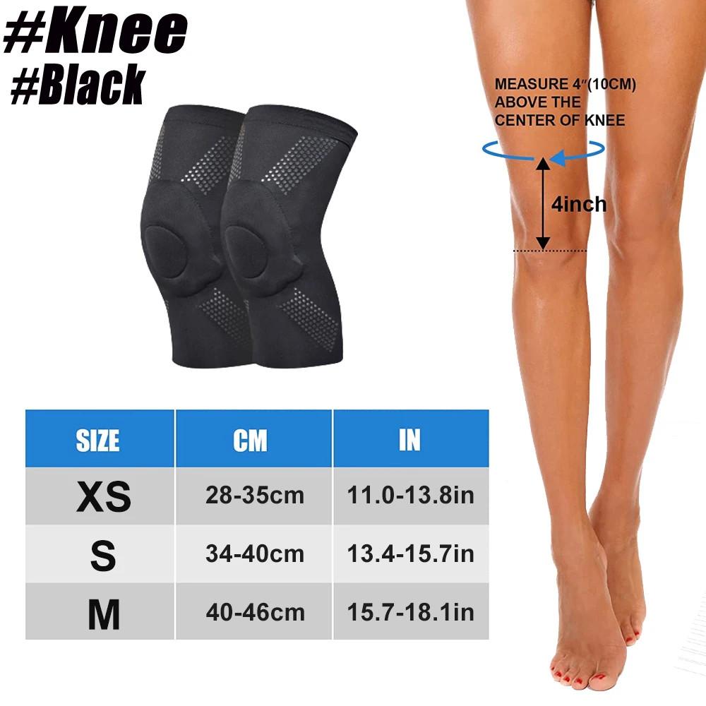 

1Pair Compression Knee Pad or Elbow Pad With Silicone Gel Pad,Volleyball Knee Pads for Women Girls Dancers Yoga Pole Floor Dance XS