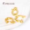 Brass Charm Enhancer Clasp 18K Gold Plated Pendant Bail Clasps Connector For Pearl Bracelet/Necklace Jewelry Making Accessories