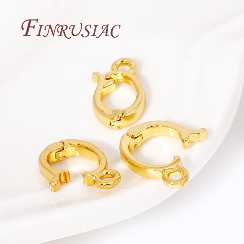 Brass Charm Enhancer Clasp 18K Gold Plated Pendant Bail Clasps Connector For Pearl Bracelet/Necklace Jewelry Making Accessories