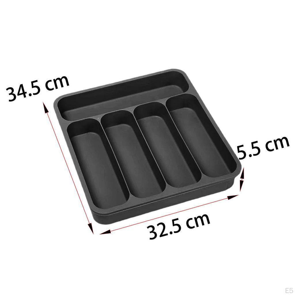 Cutlery And Silverware Tray, 6 Compartments, Drawer Dividers, Expandable Organizer