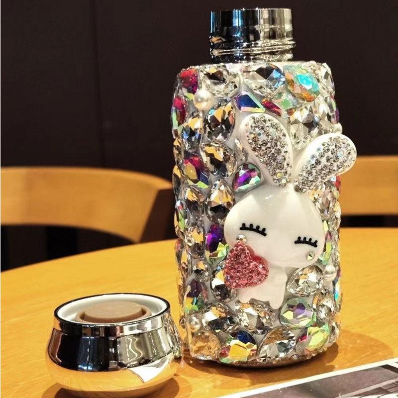Luxury Shiny Rhinestone Travel Vacuum Water Bottle For Gift