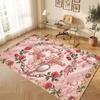 Abstract Personalized Theme Crystal Velvet Floor Rug Personalized Custom Name Text Warm Carpet Home Decoration