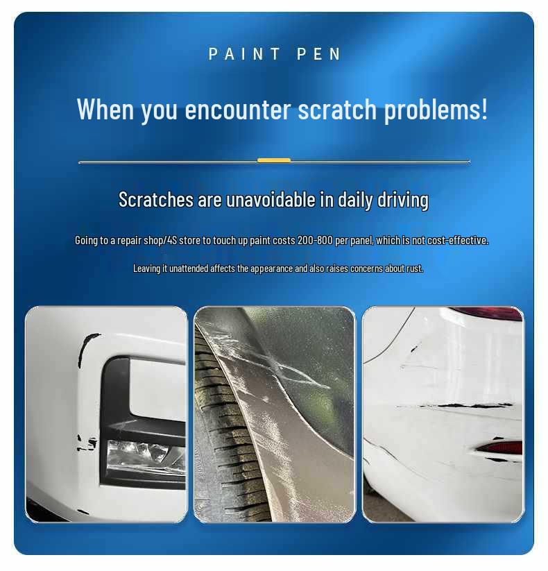 CRV Crystal White Pearl & Black Touch-Up Paint Pen for Car Scratches