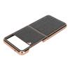 Leather Phone Case Scratch Resistant Nano Plating Folding Screen Phone Case Protective Phone Cover for Galaxy Z Flip4