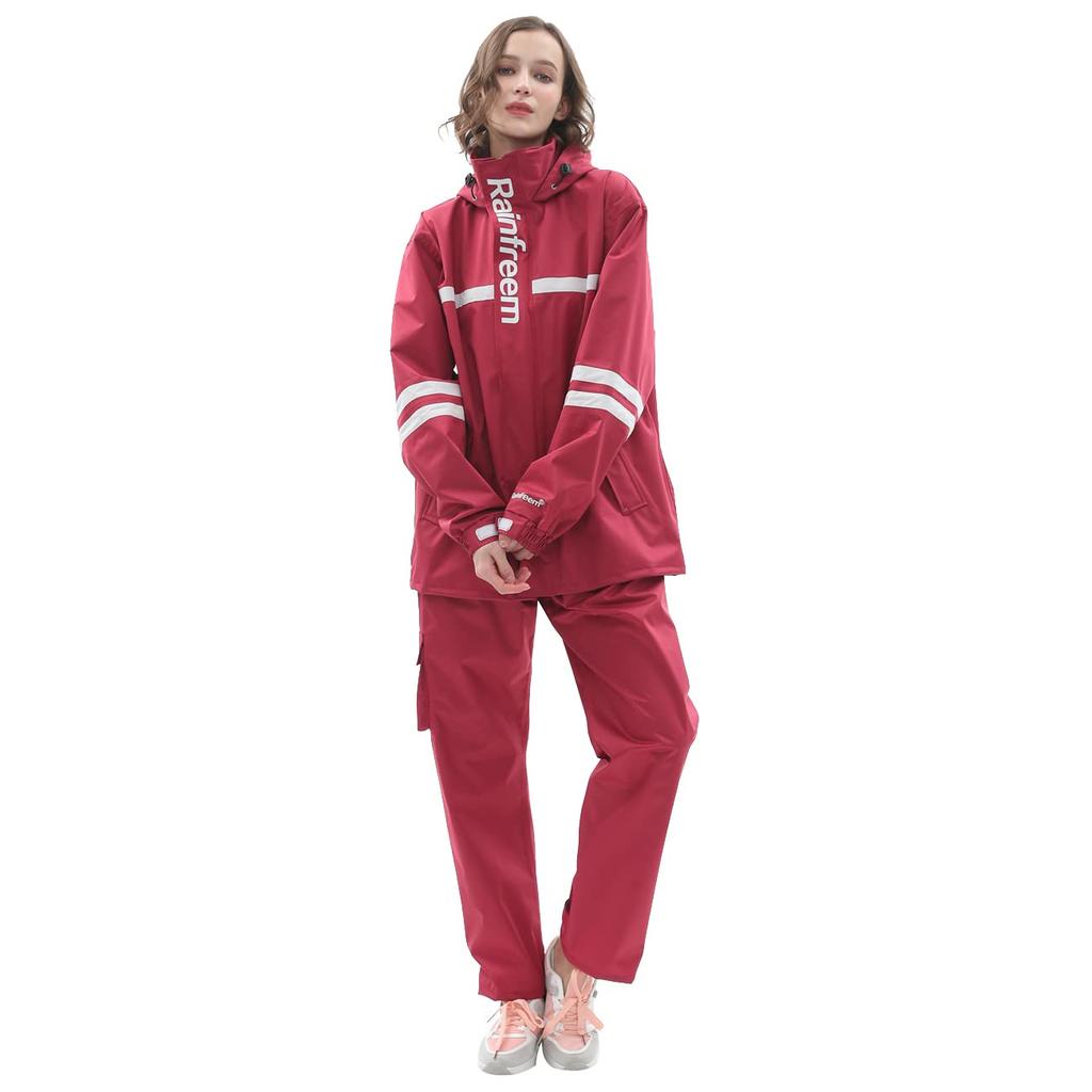 Rainwear top and bottom set for raincoat for rain top and bottom mountain large rain commuting to work or stylish rain rainy season S [rainfreem]