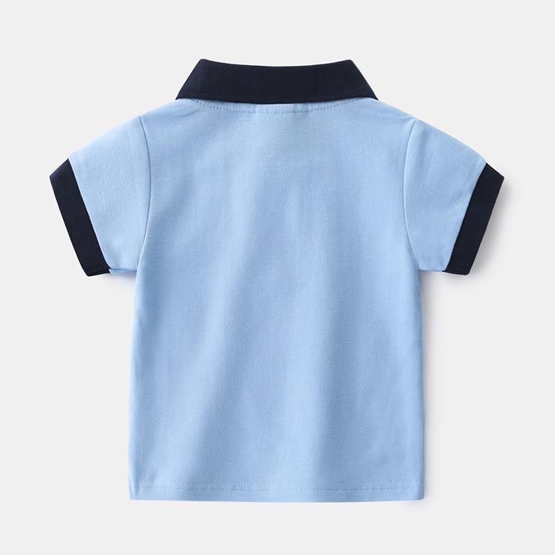 Kids Cartoon Polo Shirt Short Sleeve Printed Collared T Shirt Casual Summer Top Fashion Clothing for Toddler and Children Boys and Girls