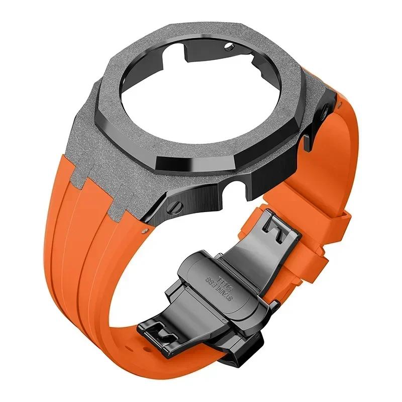 Zestaw modyfikacyjny Gen4 do Casioak GM2100 Metalowa obudowa ze stali nierdzewnej Gumowy pasek Zestaw do modyfikacji Akcesoria Casioak GM-2100 ze śrubami