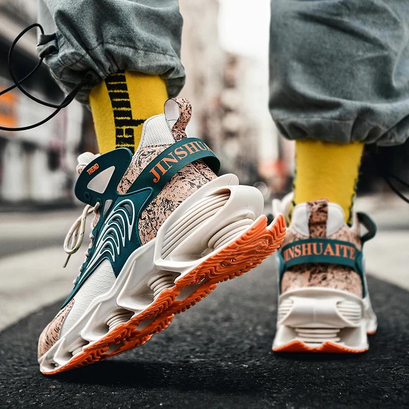 Herresko Joggesko Herre tenis Luksussko Herre casual Trainer Race Pustende mote loafers løpesko for menn