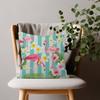 Leaf Flamingo Pillow Case Plush Fabric Soft Double Sided Print Sofa Cushion Cover Throw Pillow Covers