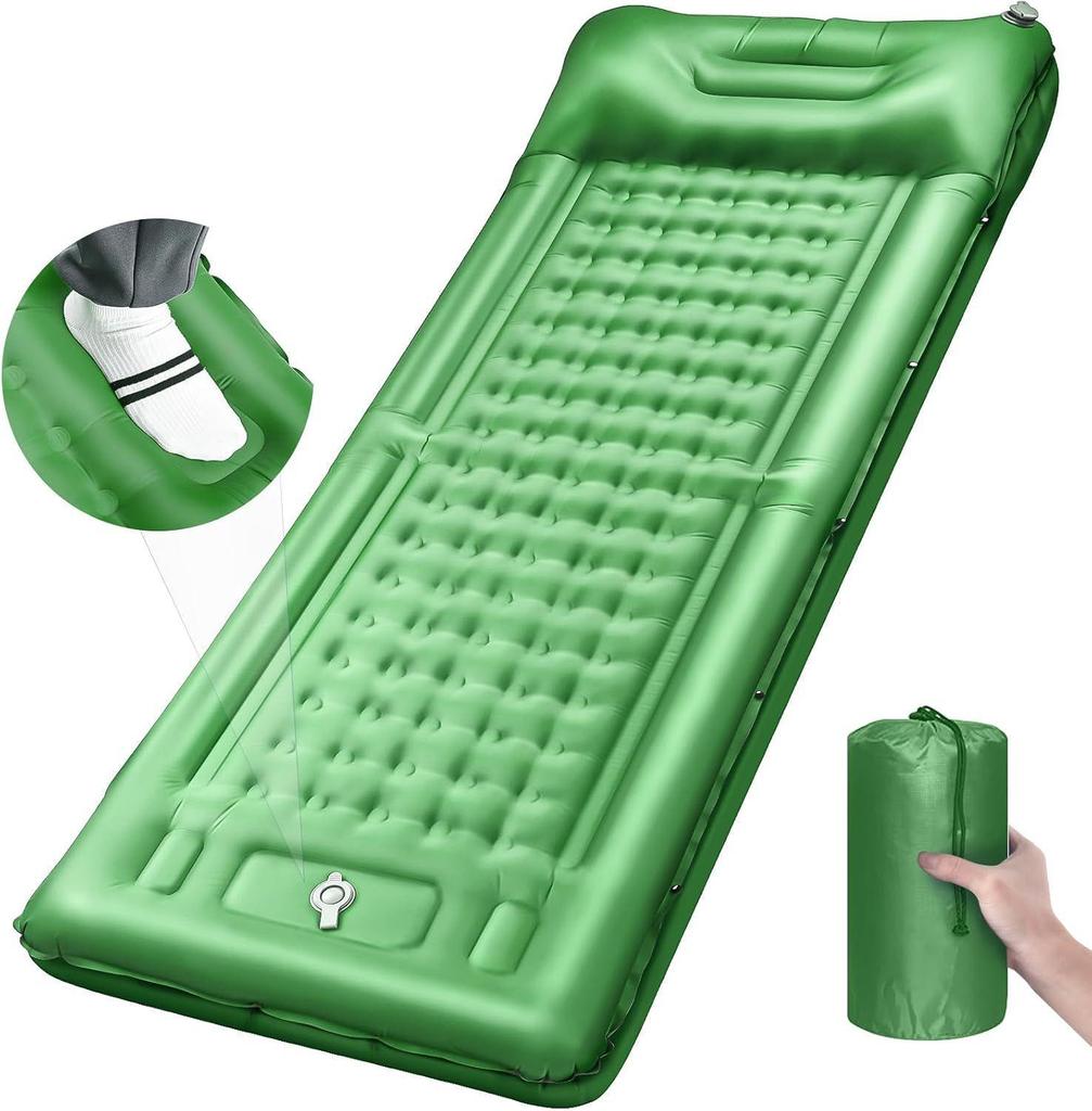 Inflatable Camping Mattress - Pull-Strap Style Tent Sleeping Pad