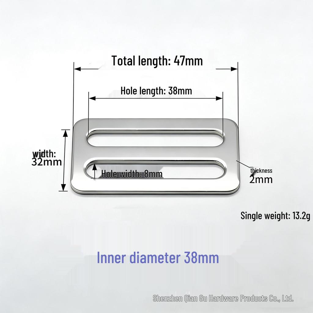 304 Stainless Steel Irregular D-Ring Buckle for Straps and Bags - Light Luxury Accessory