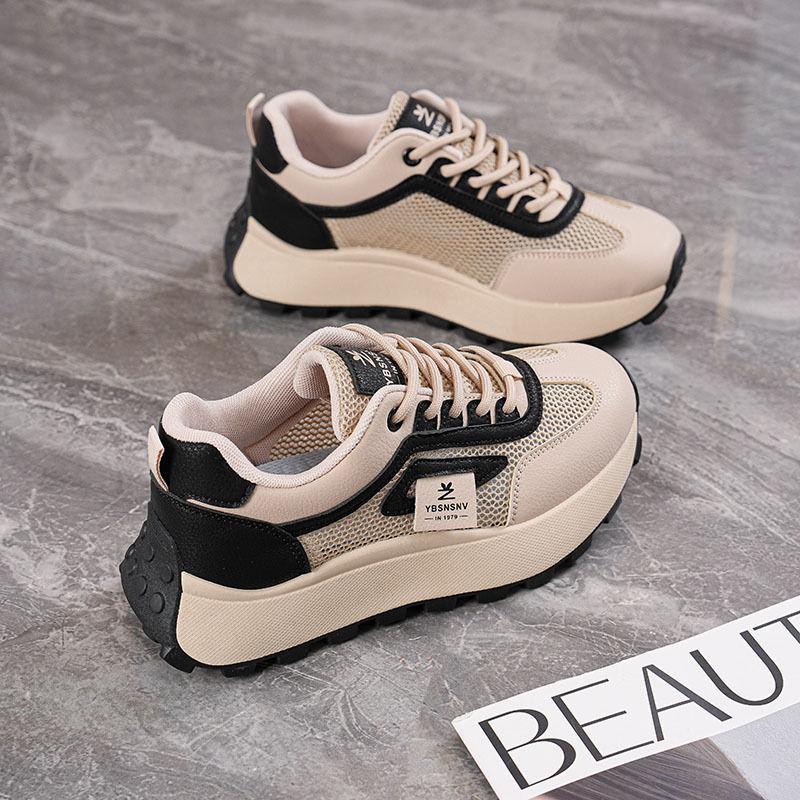 

Сетчатые туфли для папы, женские летние, на толстой подошве, нескользящие, универсальные, повседневные, дышащие, повседневные кроссовки 40