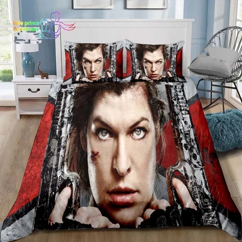 3D Print R-Resident Evil Games Gamer Bedding Set Single Twin Full Queen King Size Bed Set Adult Kid Bedroom