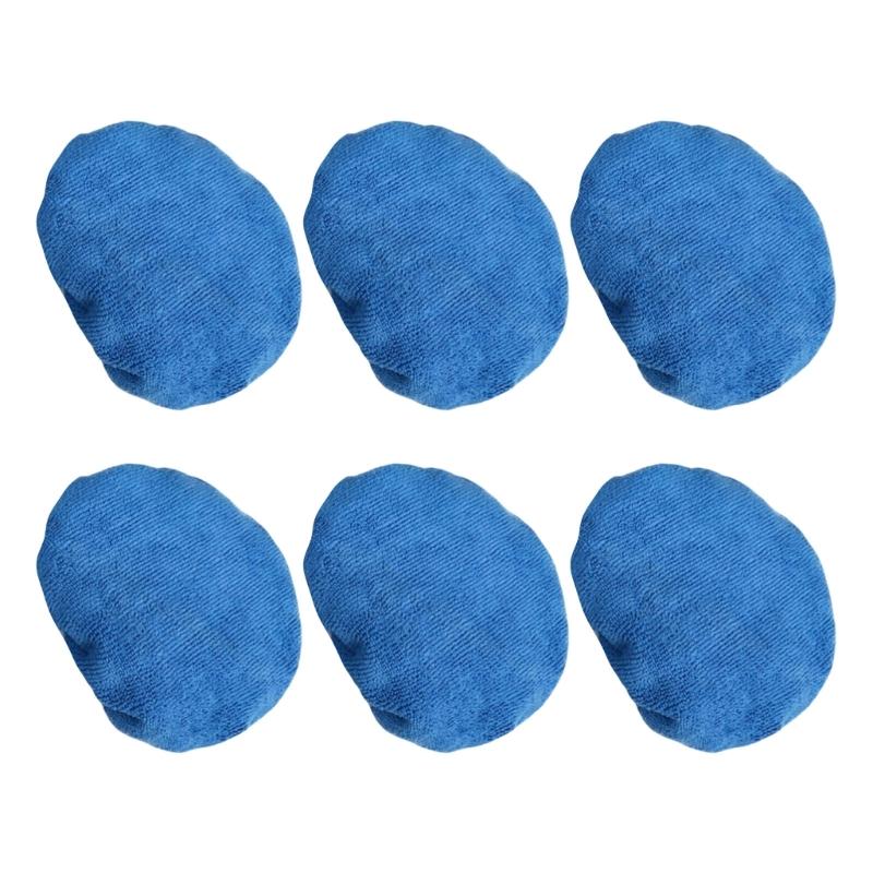 

Set Of 6 Microfiber Max Bonnet Polishing Buffing Pad Cover For 5-6inch/9-10in Cordless Car Polisher for Car Detailing 5 to 6 inches