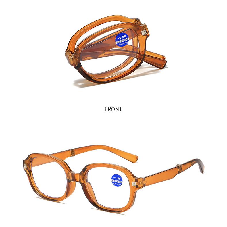 

New Fashionable Portable Reading Glasses Women Foldable Corrective Eyewear Simple Anti Blue Light Finished Prescription Eyeglass +1.0