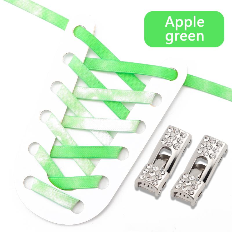 Diamond Cross Lock Shoelaces Rainbow Elastic Flat Laces Sneakers Without Ties Kids Adult No Tie Shoe Laces Rubber Bands Shoelace