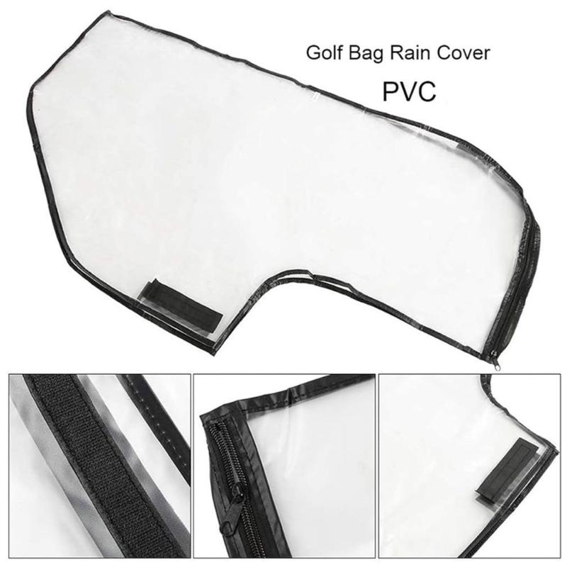 Golf Bag Protective Cover Translucent Golf Cart Travel Bag Rain Hood Wear Resistant Golfing Bag Protector Easy To Use