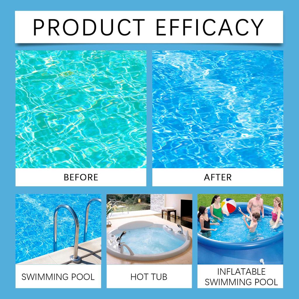 Pool Clean Chlorinated Effervescent Tablets Pool Clean Instant Water Treatment Effervescent Chlorine Tablets