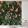 3D Wodoodporna Tkanina Poliestrowa Zasłona Prysznicowa Patio Ściana Kwiatowa Krajobraz Zasłony Łazienkowe z Haczykami Dekor Wanny Ekran